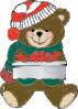 Christmas Bear Wih Present clip art (128836) Free SVG Download / 4 Vector