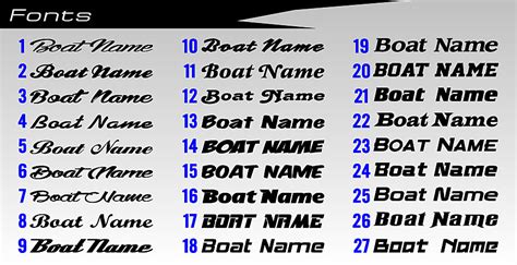 DENNEY deSIGNS - Boat Name Fonts