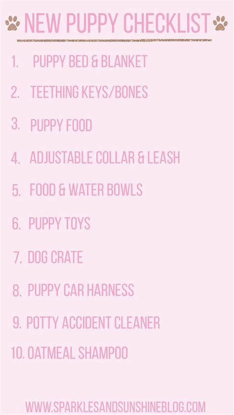 New Puppy Checklist | New puppy checklist, Puppy checklist, Puppy mom