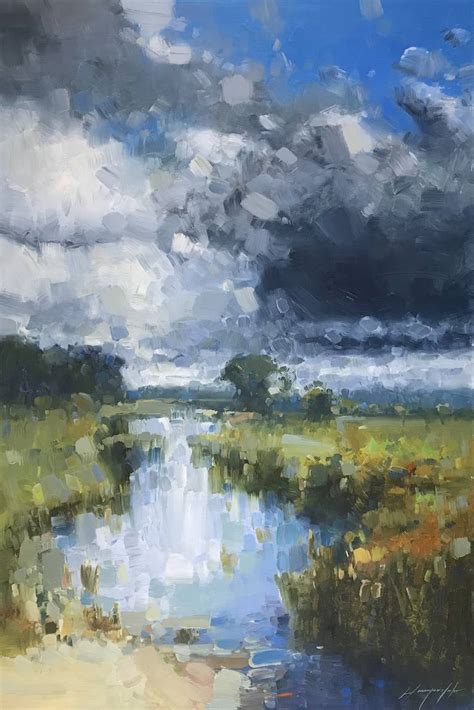 Rain Landscape Painting at PaintingValley.com | Explore collection of ...