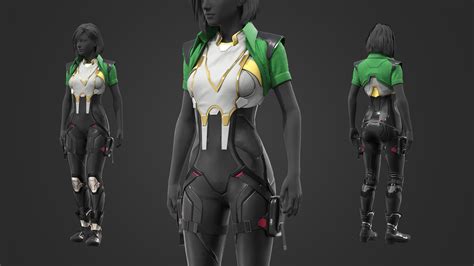 ArtStation - Sci-fi female outfit #6 / Cyberpunk / Future / Fantastic ...