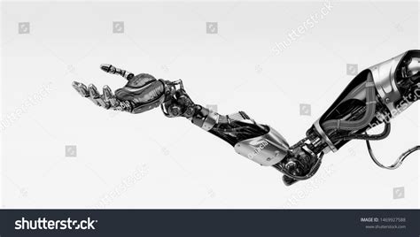 Prosthetic Handsome Robotic Arm 3d Rendering Stock Illustration ...