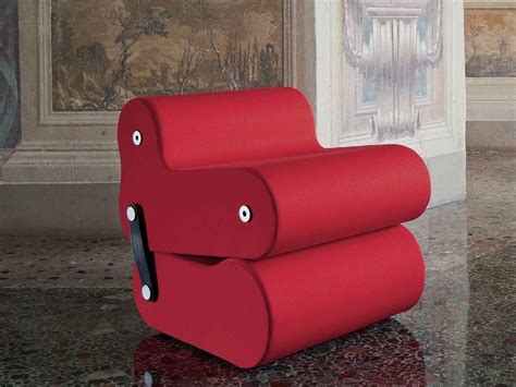 UPHOLSTERED FABRIC ARMCHAIR MULTICHAIR BY B-LINE | DESIGN JOE COLOMBO