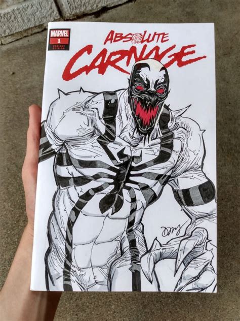 Absolute Carnage #1 Danilo Beyruth sketch Anti-Venom, in Erik Eitel's Art in my possession Comic ...