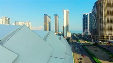 Batumi Skyline And Stadium, Stock Footage | VideoHive