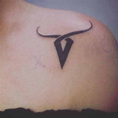 Taurus Symbol Tattoo Neck