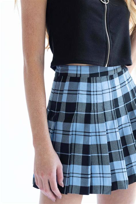 Pink Plaid Pleated Skirt - Ragstock.com