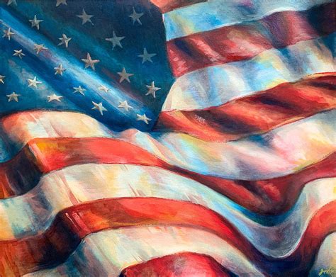 American Flag 1 Painting by Bryan Horn - Pixels