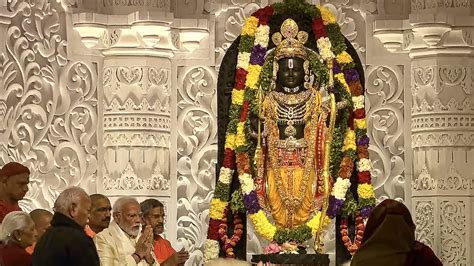 Watch: How PM Modi consecrated Ram Lalla's idol in Ayodhya temple ...