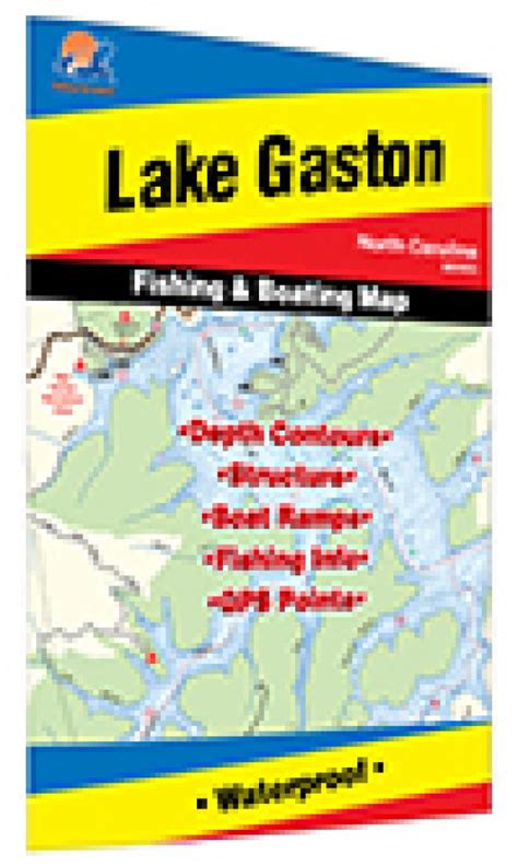 Gaston Lake Fishing Map by Fishing Hot Spots | Maps.com.com