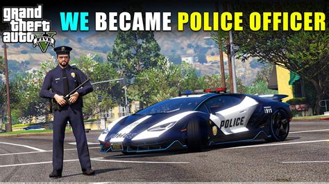 WE BECOME A POLICE OFFICER | GTA 5 GRAND RP | GTA V GAMEPLAY #145 ...