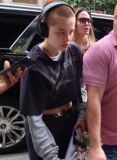 Punk Vibes! Shiloh Jolie-Pitt Exhibits Off Buzz Cut In A Crop Prime In NYC