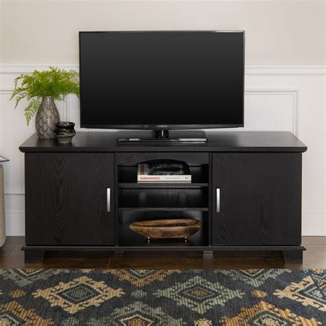 Walker Edison Transitional TV Stand for TVs up to 66" - Black - Walmart ...