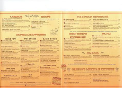 54th Street Menu Nutrition Facts - Nutrition Pics