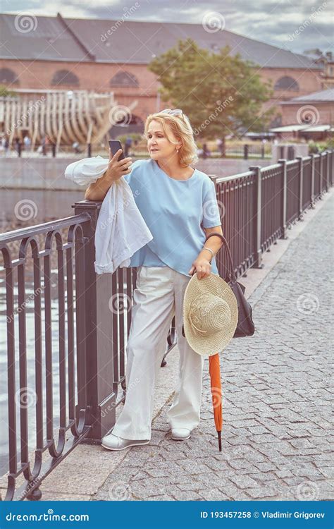 Elderly Active Lady Walks Outdoor Stock Photo - Image of stroll, oldest: 193457258