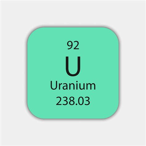 Uranium symbol. Chemical element of the periodic table. Vector illustration. 18764809 Vector Art ...