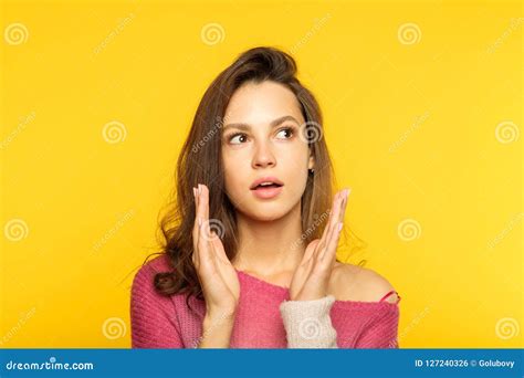 Surprised Astonished Overwhelmed Girl Reaction Stock Photo - Image of ...