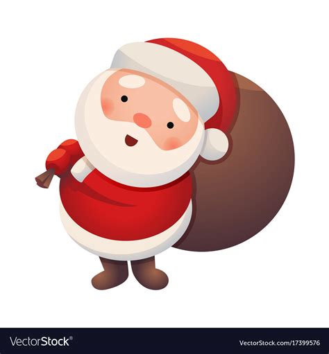 Santa claus on white background sticker jolly Vector Image