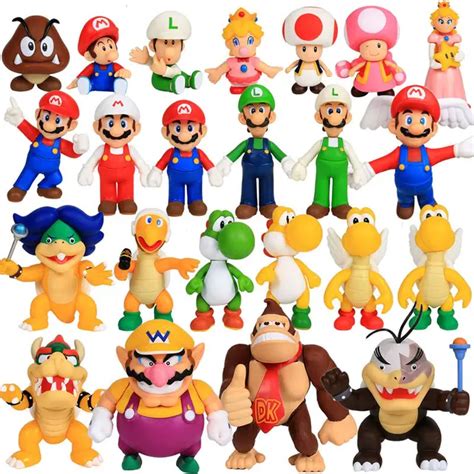 Super Mario Characters toys Classic games Mario figures 23pcs/set uPVC ...