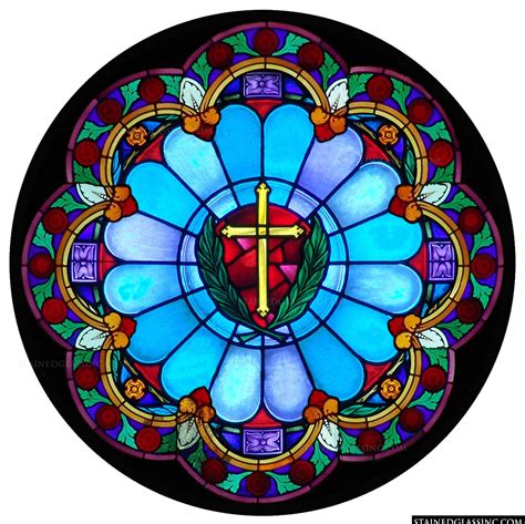 Round Stained Glass Church Window - Glass Designs