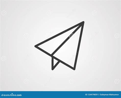 Paper Plane Vector Icon Sign Symbol Stock Vector - Illustration of ...