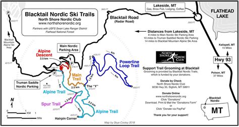 New Map for Blacktail Mountain Nordic Ski Area