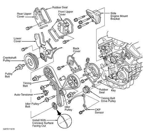 2004 Honda Accord Serpentine Belt Routing and Timing Belt Diagrams