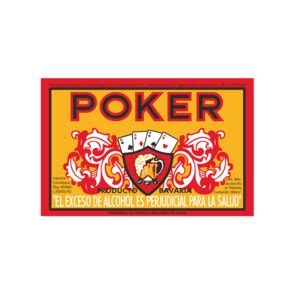 Poker cerveza, etiqueta antiguaPoker cerveza, etiqueta antigua logo vector