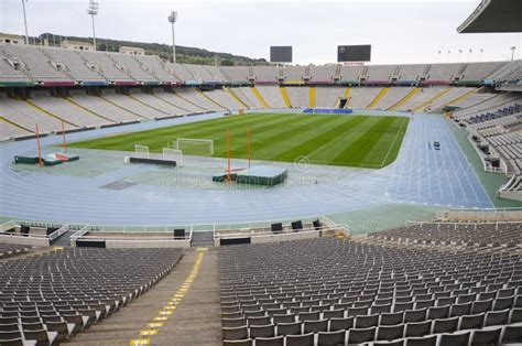 Montjuic Olympic Stadium in Barcelona Stock Photo - Image of zone, spain: 178875688