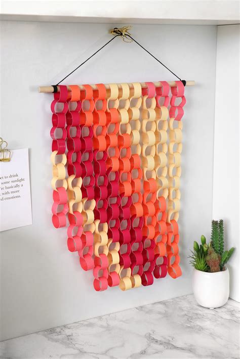 DIY Paper Chain Wall Art - Karen Kavett