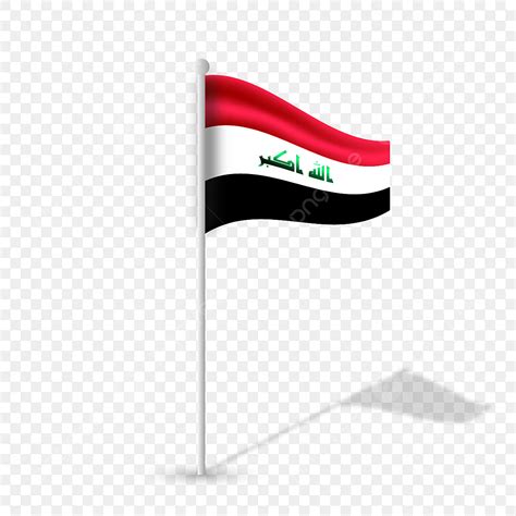 Bendera Irak 3d Dengan Bayangan Untuk Desain Dekorasi, 3d, Irak, Bendera PNG dan Vektor dengan ...