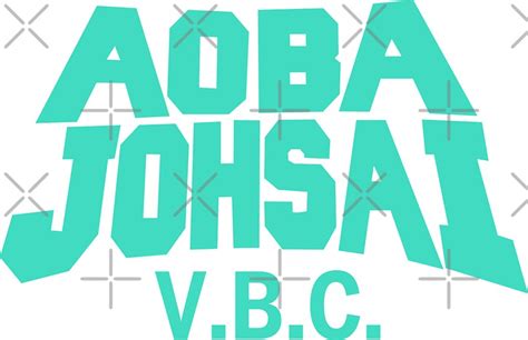 "Aoba Johsai VBC Logo in Teal" Stickers by teeworthy | Redbubble