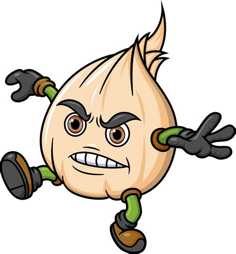 Garlic cartoon character mascot design 24612295 Vector Art at Vecteezy