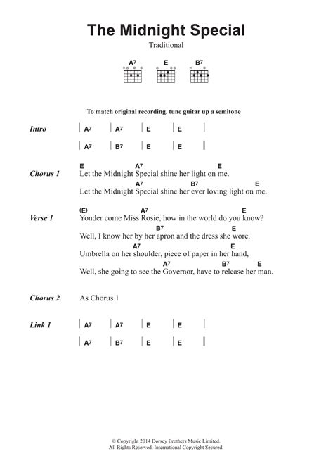 The Midnight Special by Brownie McGhee - Guitar Chords/Lyrics - Guitar Instructor