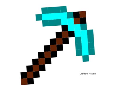 Diamond Minecraft Pickaxe Images & Pictures - Becuo