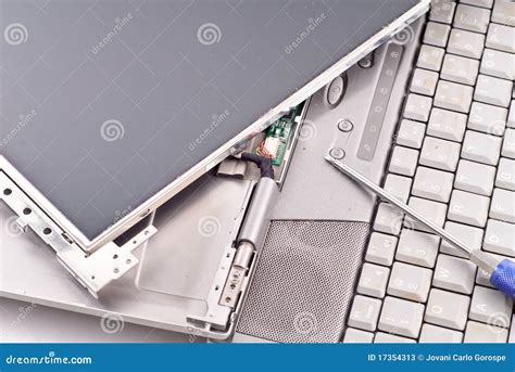 LCD Monitor Repair. Replacing The Matrix Backlight Royalty-Free Stock Photo | CartoonDealer.com ...