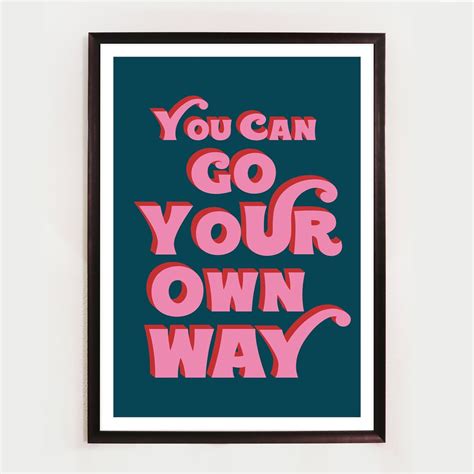 Go Your Own Way, Unframed Song Lyric Print, Home Decor, Music Poster ...