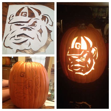 Best Templates: Bulldog Pumpkin Stencil