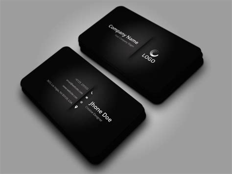 Elegant Black Business Card by TechMix on Dribbble