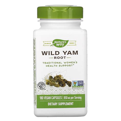 Nature's Way, Wild Yam Root, 850 mg, 180 Vegan Capsules - iHerb