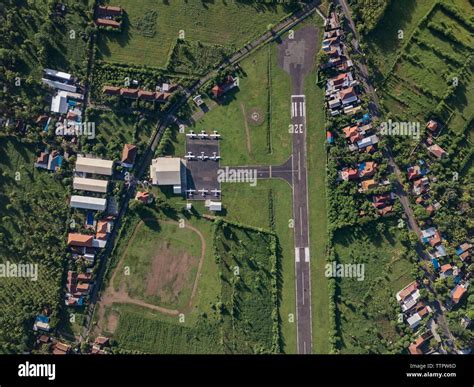 Aerial view of the small airport Stock Photo - Alamy