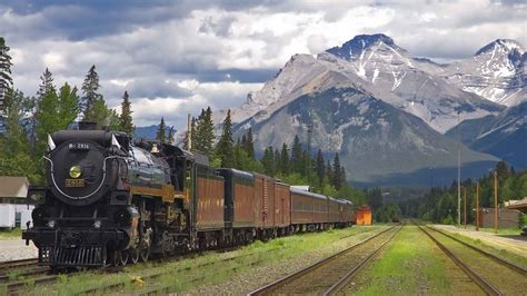 Alberta National Park, Steam Locomotive, Railway, Train, Mountain ...