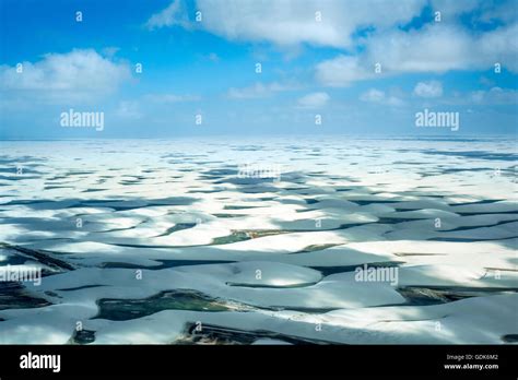 Aerial view of Lencois Maranhenses National Park, Brazil Stock Photo ...