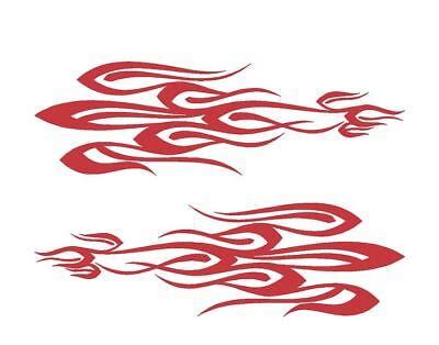 SIDE FLAMES DECALS #EXF22 VINYL GRAPHIC CAR TRUCK SUV SEMI FIRE VAN ...