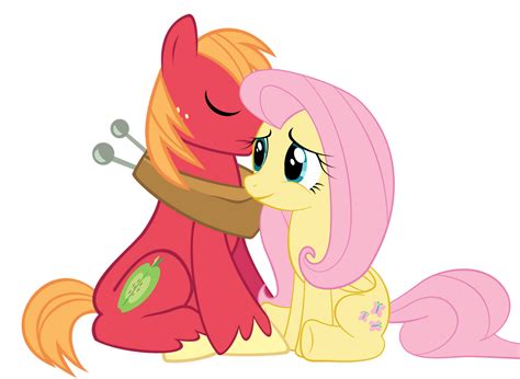 Fluttershy and Big Mac by Rebron-y on DeviantArt