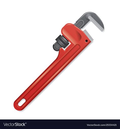 Realistic pipe wrench Royalty Free Vector Image