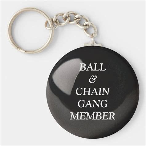 Ball and Chain Keychain | Zazzle.com