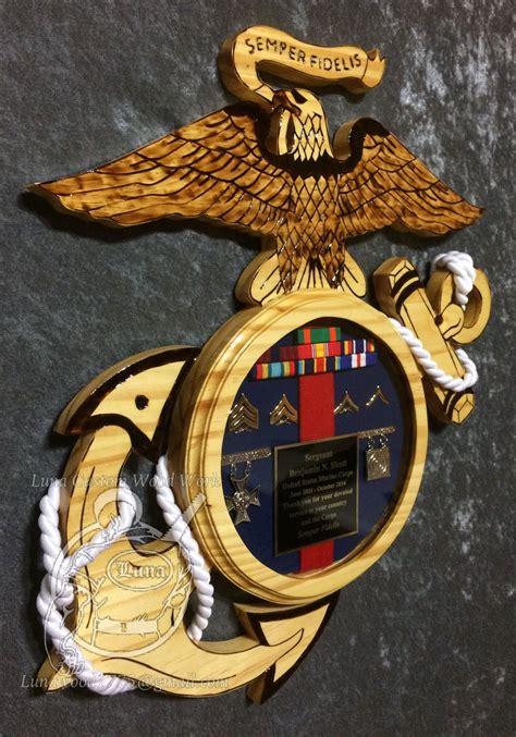 USMC plaque Questions on design or price contact Lunawood1775@gmail.com | Usmc gifts, Military ...