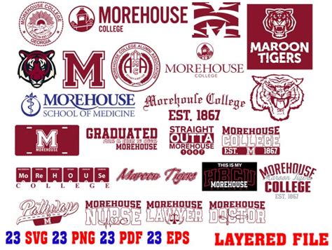 Morehouse College Bundle svg Morehouse svg Maroon Tiger svg | Etsy