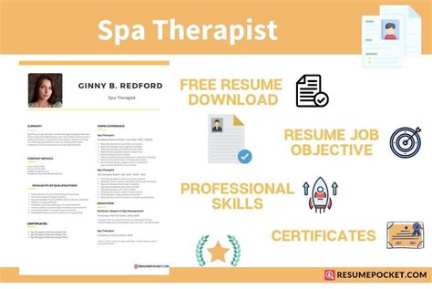 Spa Therapist Resume Example : WellCareer